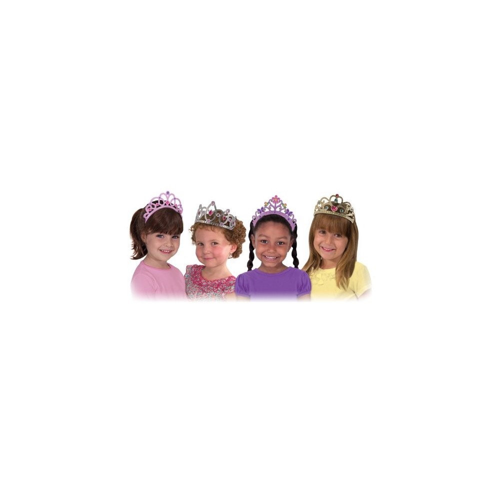 Pegatinas de 4 cumpleaños princesa corona, Diseños únicos