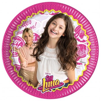 Platos Soy Luna 23 cm (8 uds)