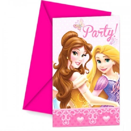 Invitaciones Princesas (6 uds)