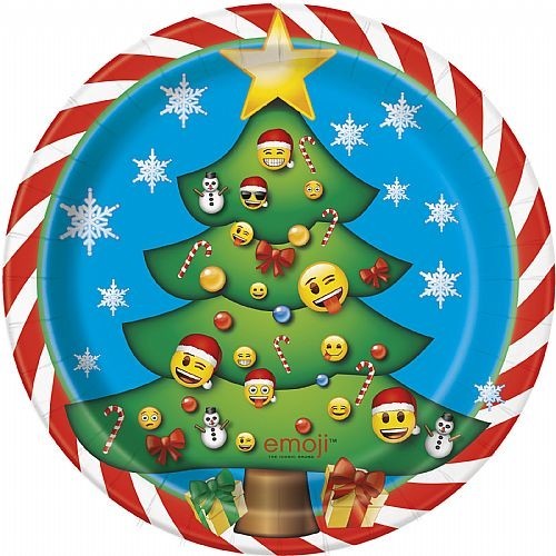 Platos Emoji Navidad 18 cm (8uds)