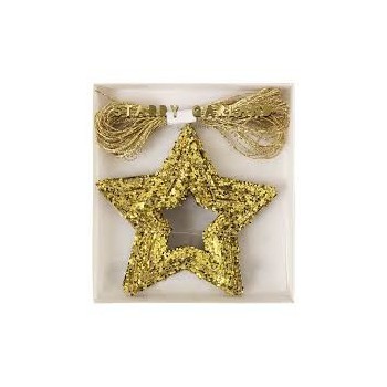Mini Guirnalda Estrellas "Brillo" Oro (1 ud)