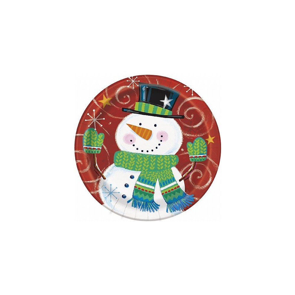 Platos Emoji Navidad 23 cm (8uds)