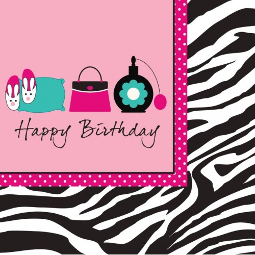 Servilletas Pink Zebra Boutique grandes (16 uds)