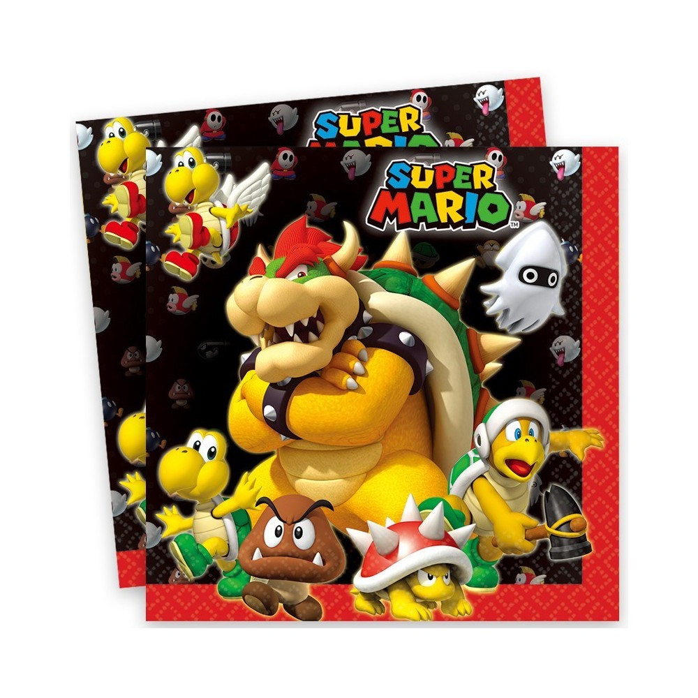 Servilletas Super Mario grandes (16 uds)