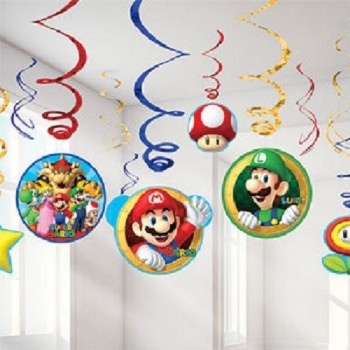 Espirais decorativas Super Mario Bros 