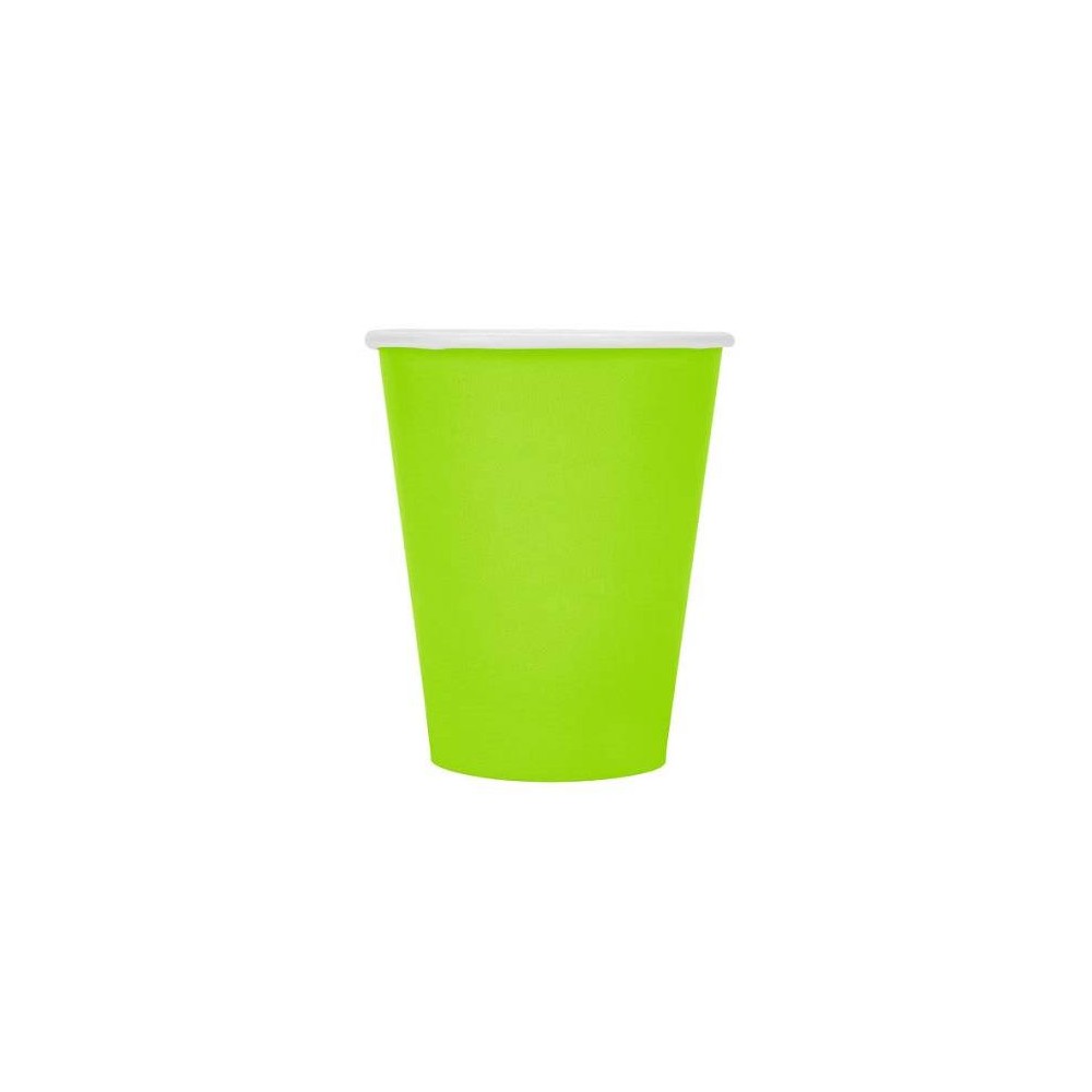Vasos de Cartón Verde NEÓN 266 ml (14 uds)