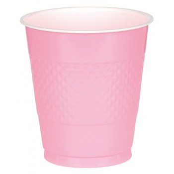 Vasos plástico rosa 355 ml(10 uds)