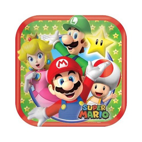 Platos Super Mario Bros 18 cm (8 uds)