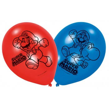 Globos Super Mario (6 uds)