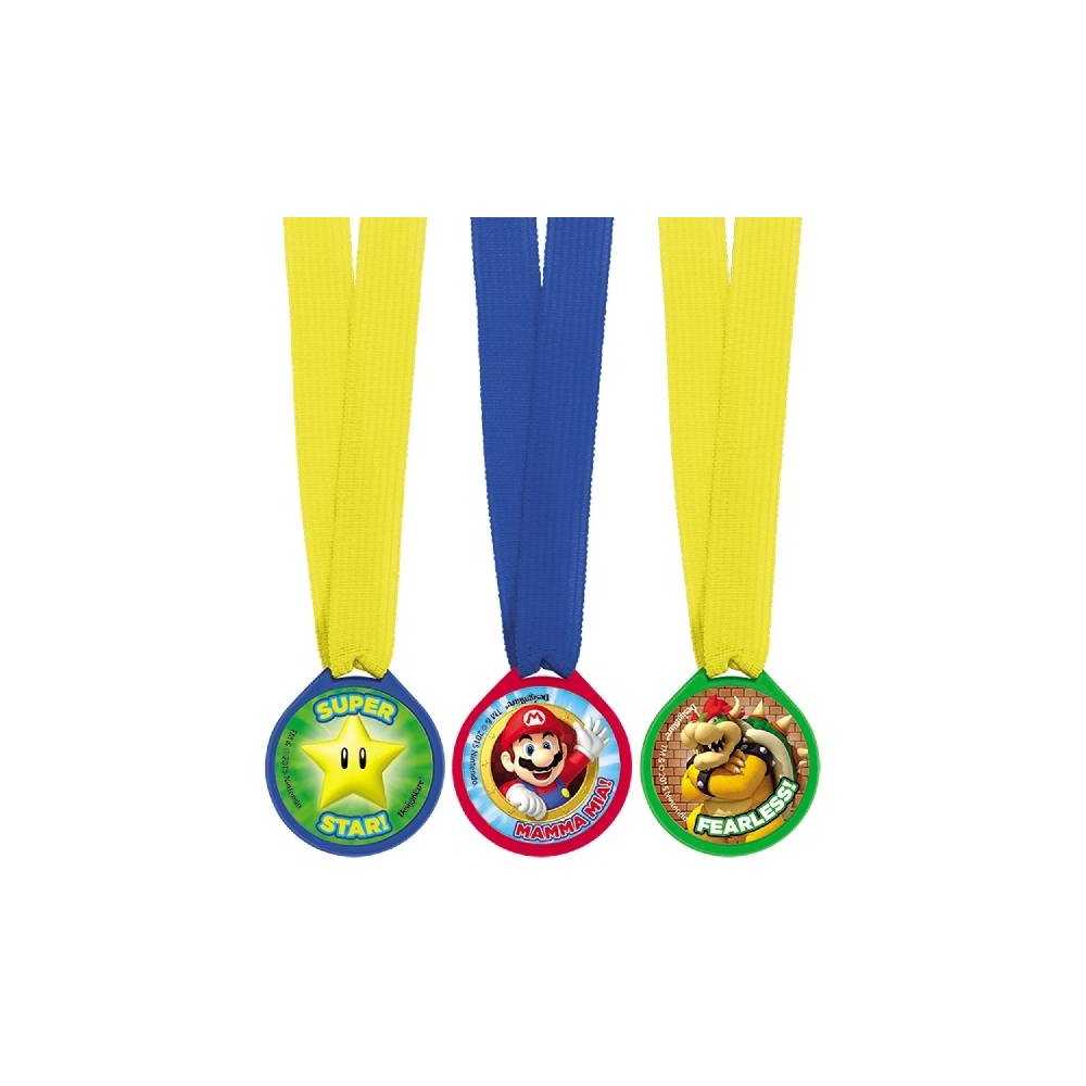 Medallas Super Mario (12 uds)