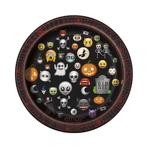 Platos Emoji Halloween 18 (8 uds)