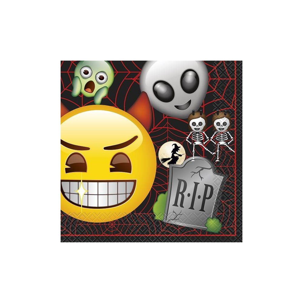 Servilletas Emoji Halloween grandes (16 uds)