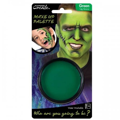 Pintura facial color verde (1 ud)