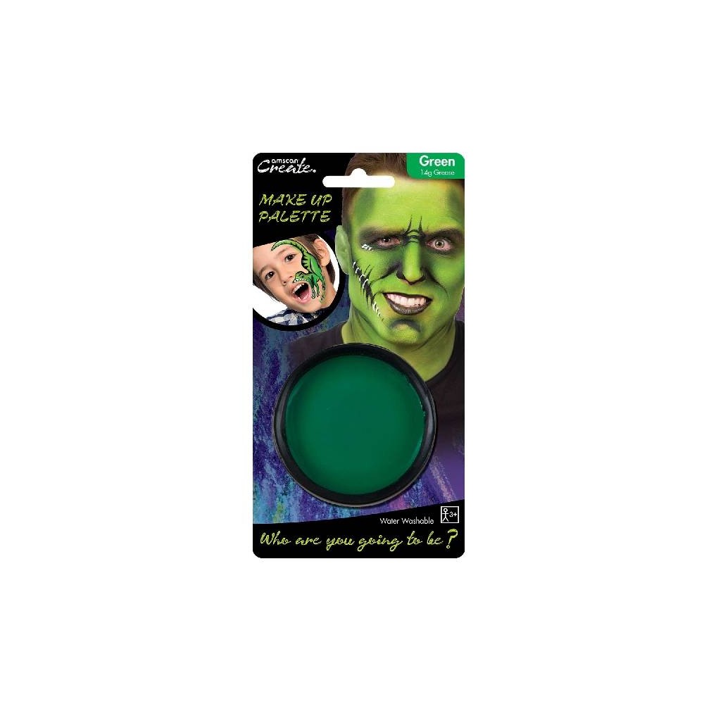 Pintura facial color verde (1 ud)