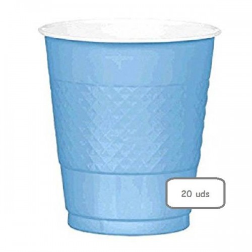 Vasos Plástico Azul Claro 355 ml (20 uds)