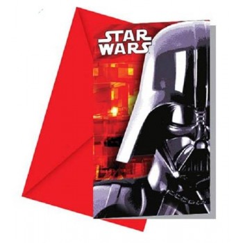 Invitaciones Star Wars (6 uds)