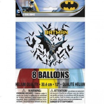 Globo latex Batman (8 uds)