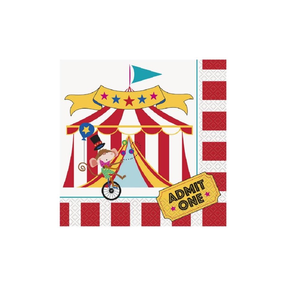 Servilletas Circus Carnival grandes (16 uds)