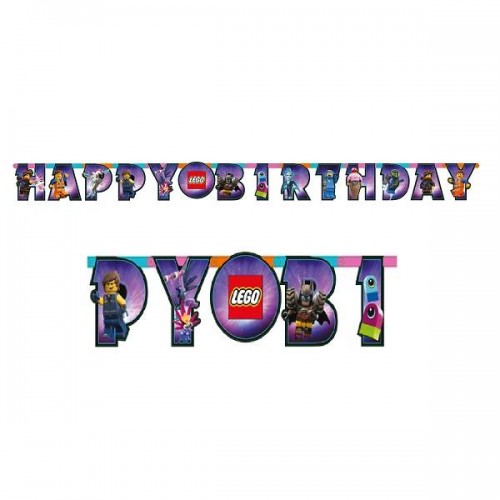 Guirnalda Lego La Película 2 "Happy Birthday" (1 ud)