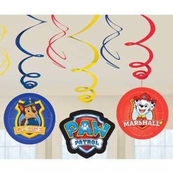 Decoración Colgante Patrulla Canina (6 uds)