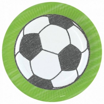 Platos Futbol 23cm (8 uds)
