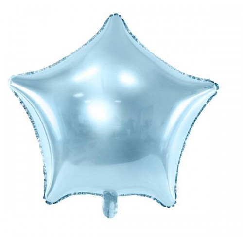 Balão Estrela azul claro 48 cm (1 ud)