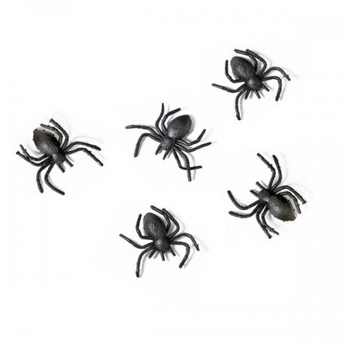 Arañas de plástico negras (10 uds)