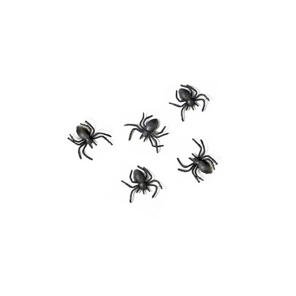 Arañas de plástico negras (10 uds)
