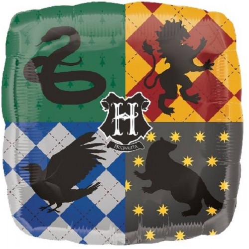 Globo foil emblemas Hogwarts (1 ud)