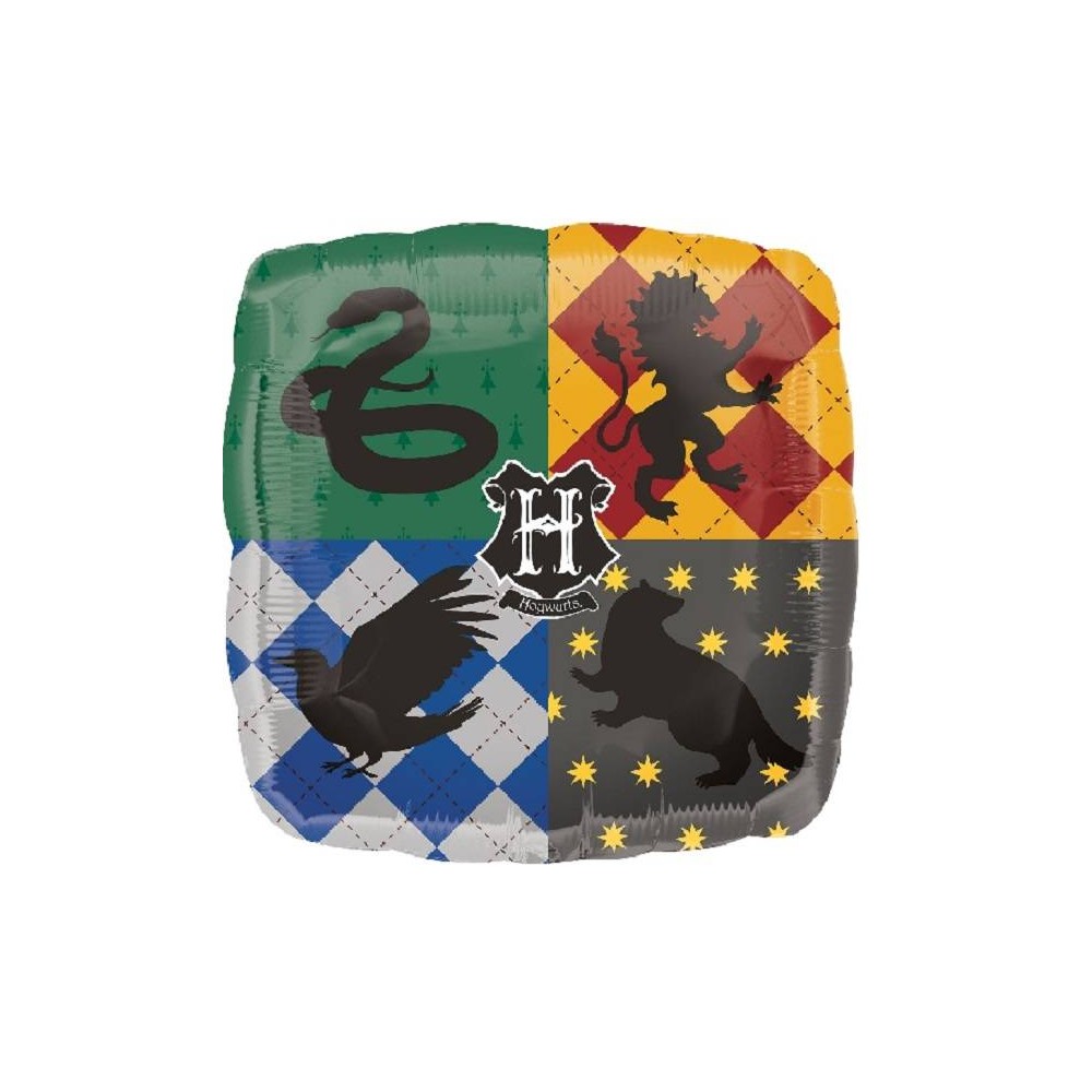 Globo foil emblemas Hogwarts (1 ud)