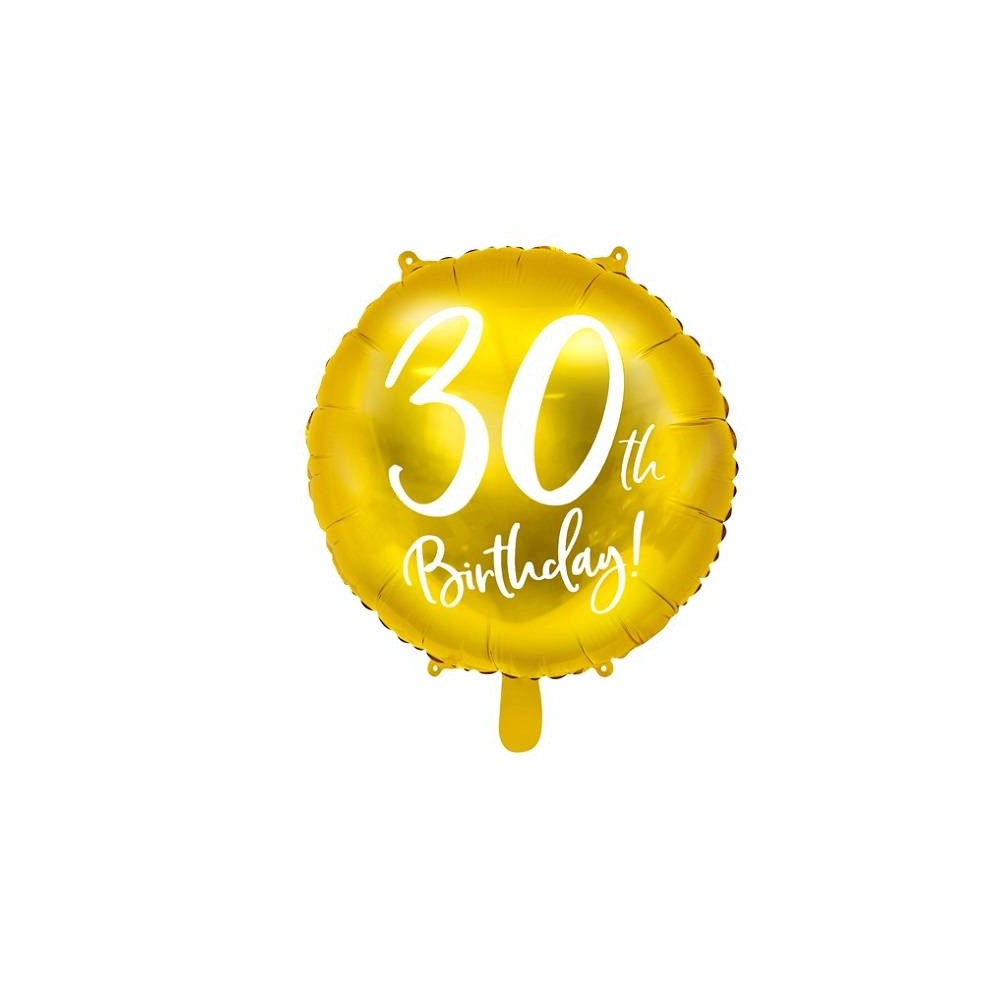 Globo foil 30 años dorado (1 ud)