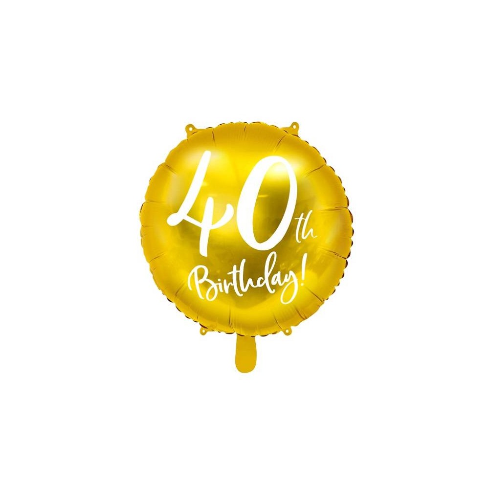 Globo foil 40 años dorado (1 ud)