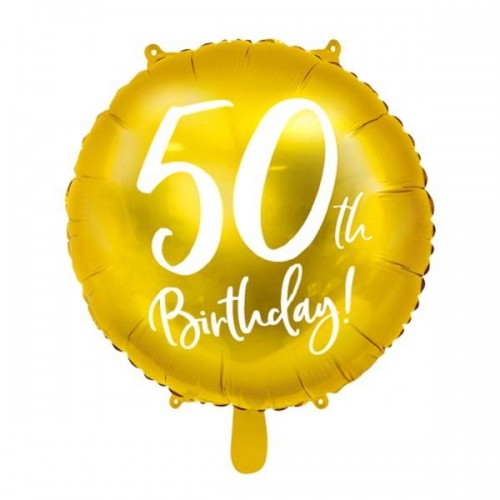 Globo foil 50 años dorado (1 ud)