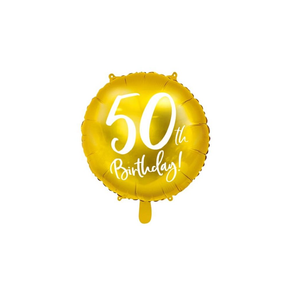Globo foil 50 años dorado (1 ud)