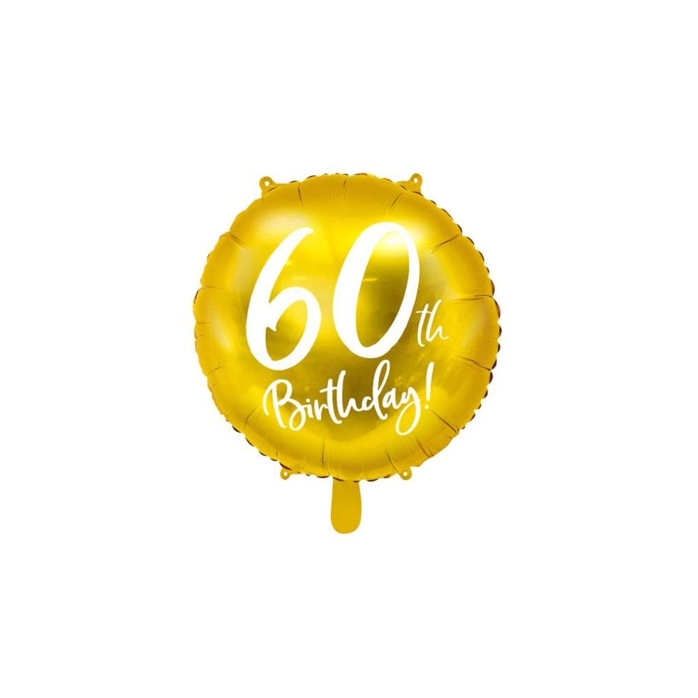 Globo foil 60 años dorado (1 ud)