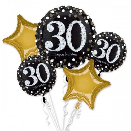 Kit globos 30 años (5 uds)