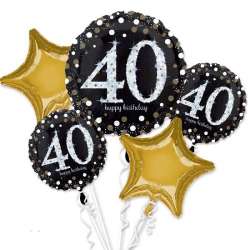 Kit globos 40 años (5 uds)