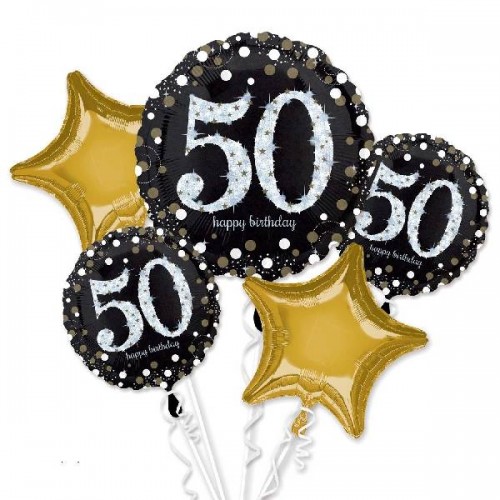 Kit globos 50 años (5 uds)