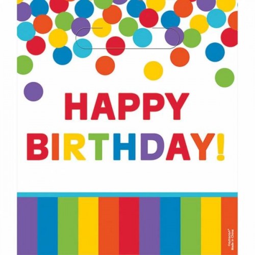 Bolsas sorpresa "Happy Birthday" multicolor (8 uds)