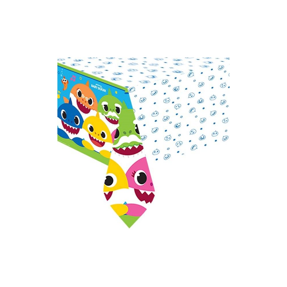 Mantel de papel Baby Shark - 1,37m x 2,60m (1 ud)