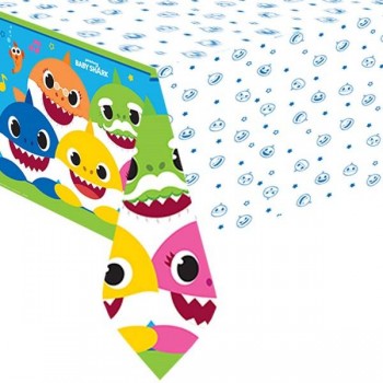 Mantel de papel Baby Shark - 1,37m x 2,60m (1 ud)