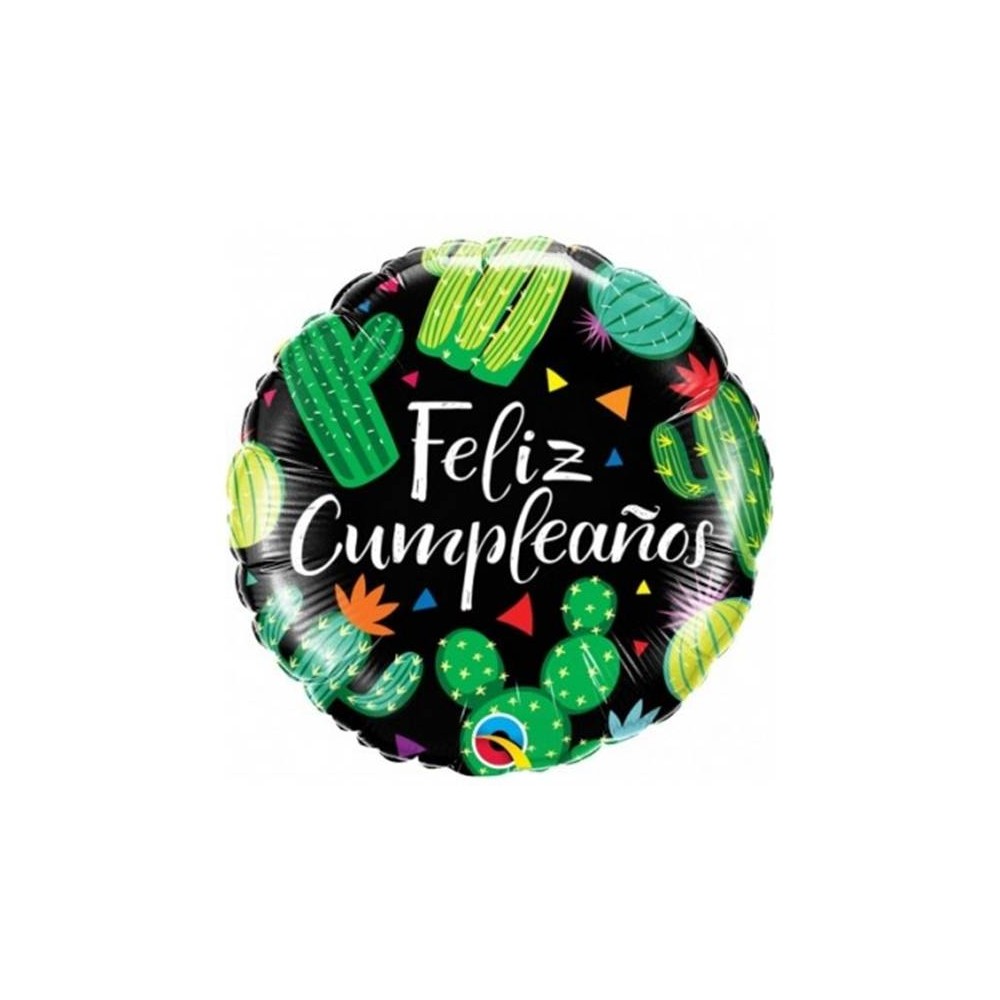 Globo "Feliz Cumpleaños"  Cactus (1 ud)