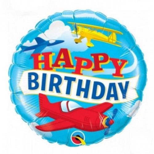 Globo "Happy Birthday" Aviones (1 ud)
