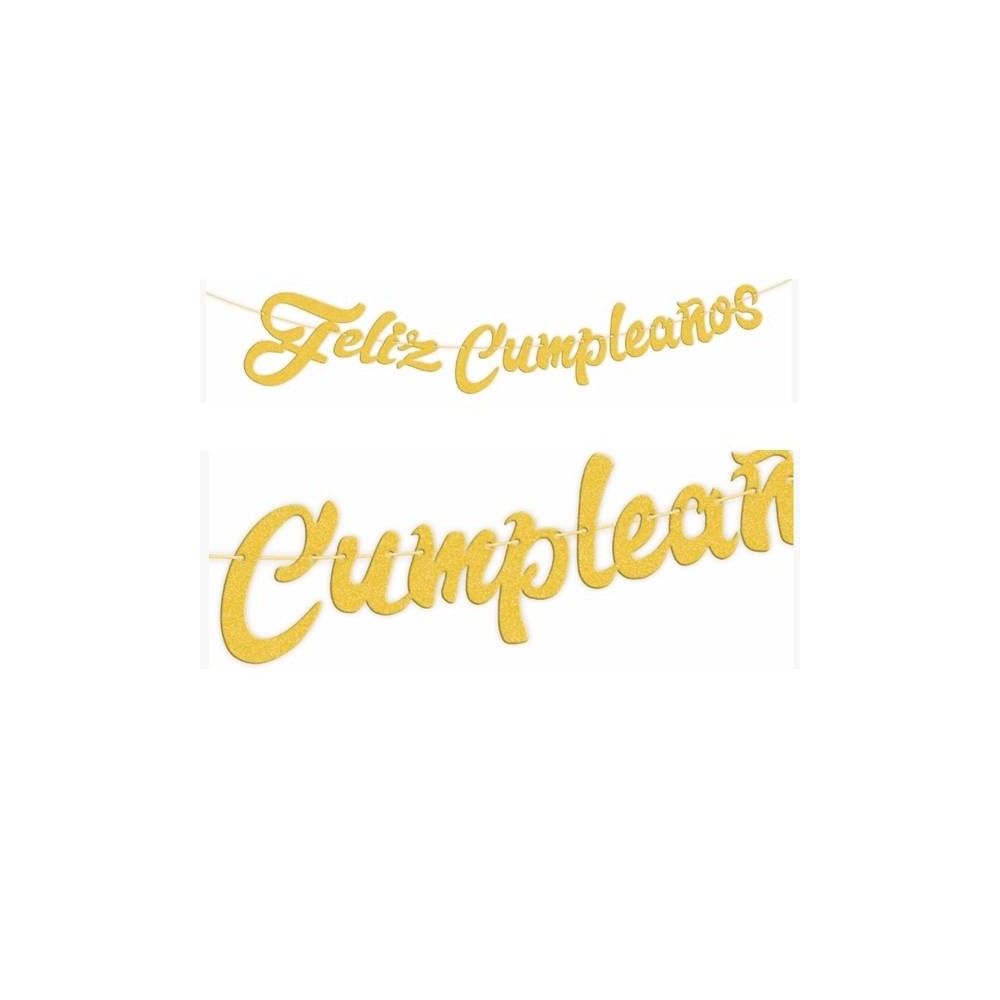Guirnalda "Feliz Cumpleaños" oro (1 ud)