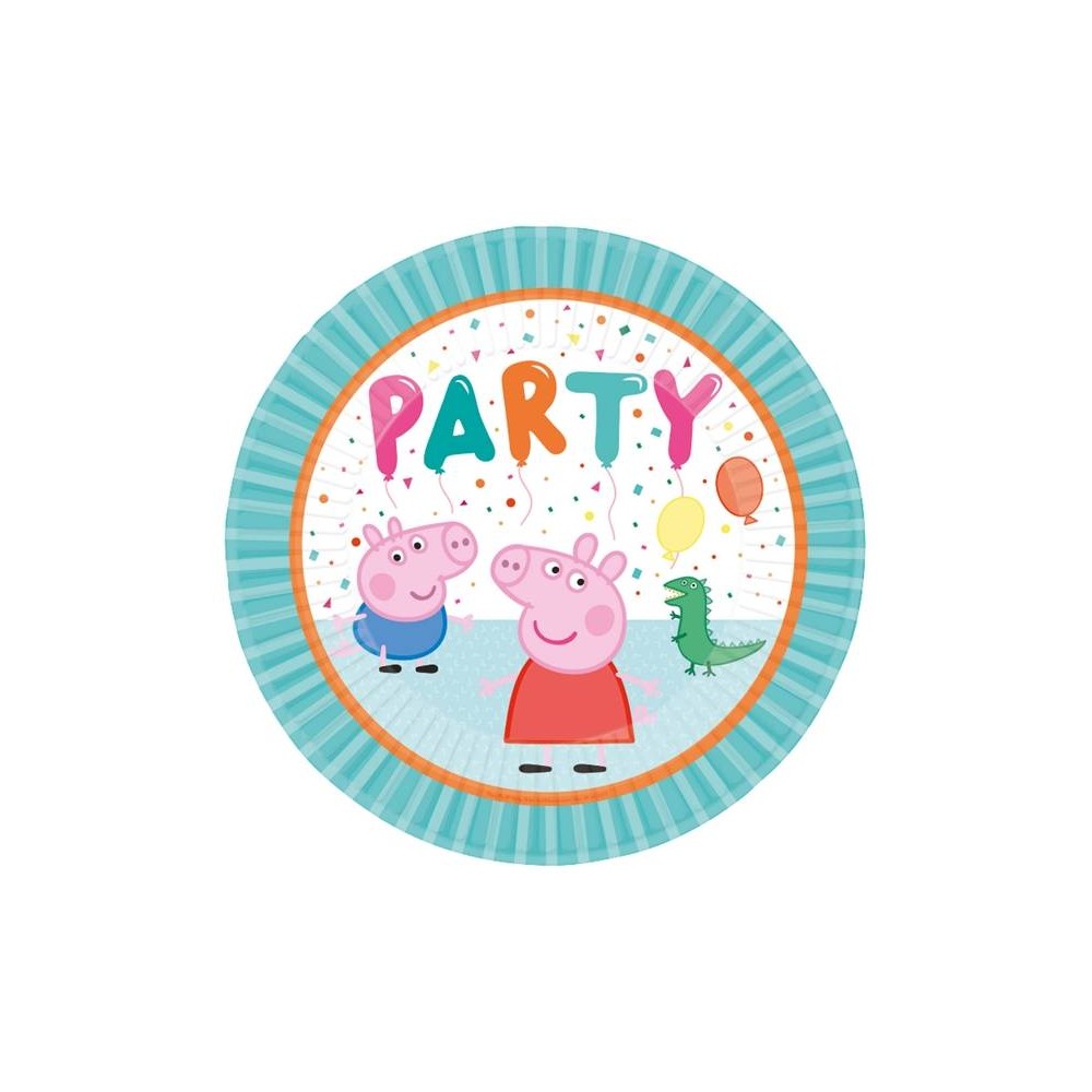 Platos Peppa Pig party 23cm (8 uds)