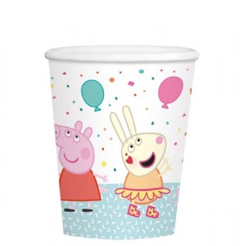 Vasos Peppa Pig party 250 ml (8 uds)