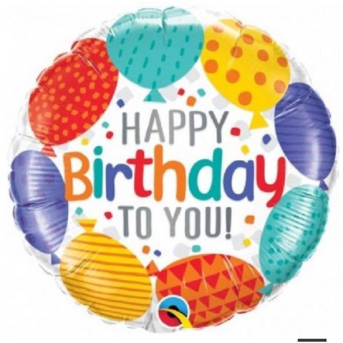 Globo "Happy Birthday" balloons (1 ud)