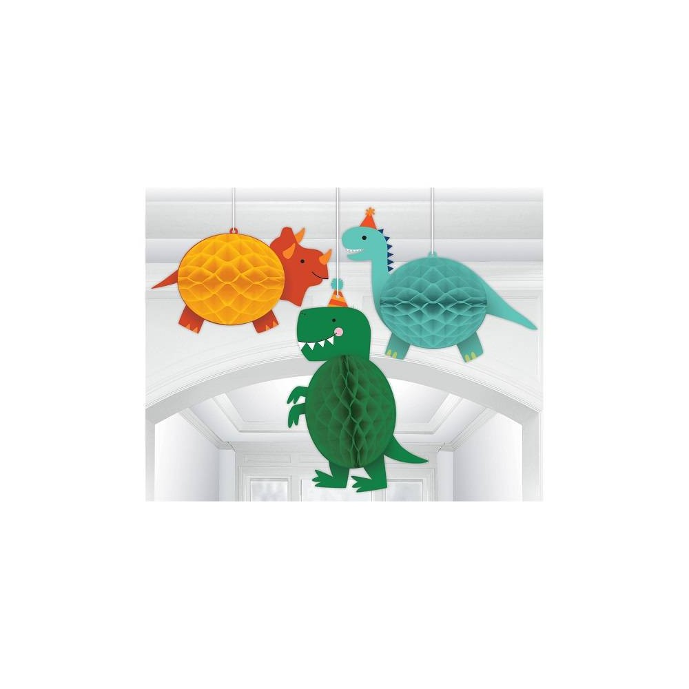 Decoración Colgante Dinosaurio (3 uds)