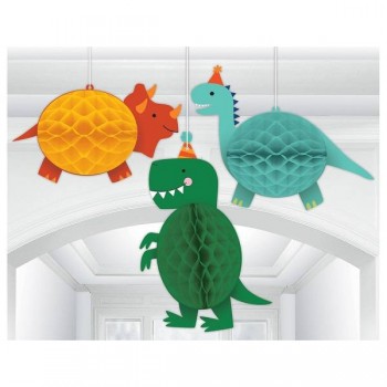 Decoración Colgante Dinosaurio (3 uds)