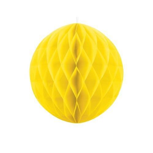 Bola Nido de Abeja amarilla 30 cm (1ud)